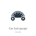 Car fuel gauge icon vector. Trendy flat car fuel gauge icon from car parts collection isolated on white background. Vector Royalty Free Stock Photo