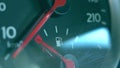 Car fuel gauge macro shot Royalty Free Stock Photo