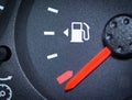 Car Fuel Gauge Showing Empty Royalty Free Stock Photo