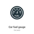 Car fuel gauge vector icon on white background. Flat vector car fuel gauge icon symbol sign from modern car parts collection for Royalty Free Stock Photo