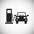 Car fuel icon on white background for graphic and web design, Modern simple vector sign. Internet concept. Trendy symbol for