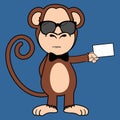 Car Funny cool monkey character cartoon illustration Royalty Free Stock Photo