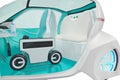 Car future futuristic interior, close view Royalty Free Stock Photo
