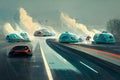 The car of the future with its advanced design will allow it to adapt to any driving conditions and environment,
