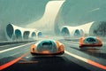 The car of the future with its advanced design will allow it to adapt to any driving conditions and environment,