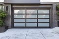 2 car garage door with frosted glass