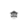 Car garage door icon with shadow Royalty Free Stock Photo
