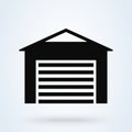 Car Garage Door. vector modern icon design illustration Royalty Free Stock Photo