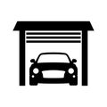 Car garage icon, auto garage - vector