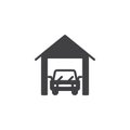 Car garage icon vector
