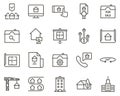 car, garage set vector icons. Real estate icon set Royalty Free Stock Photo