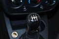 Car gear lever. Manual shift gear. Car gear shift stick. Royalty Free Stock Photo