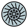 Car gearbox part icon outline vector. Automotive part