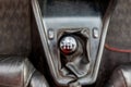 Car gearshift stick in the car Royalty Free Stock Photo