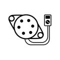 Car generator repair symbol icon on white background