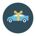 car gift vector color flat icon