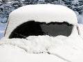 Car glass front blizzard Royalty Free Stock Photo