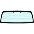 Car glass rear window with heating, new clean back window with heating for car graphic illustrations