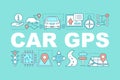 Car GPS system word concepts banner