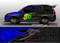 Car graphic background vector. abstract race style livery design for vehicle vinyl sticker wrap