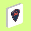 Car guard Simple vector icon. Illustration symbol design template for web mobile UI element. Perfect color isometric pictogram on Royalty Free Stock Photo