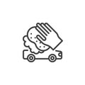 Car hand washing line icon Royalty Free Stock Photo