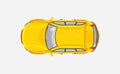 Car hatchback top view Royalty Free Stock Photo