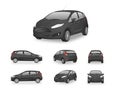 Car Hatchback Vector black Royalty Free Stock Photo