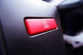 Car hazard button from side Royalty Free Stock Photo