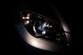 Car headlight headlight of modern prestigious car close up Royalty Free Stock Photo