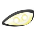 Car headlight icon, cartoon style