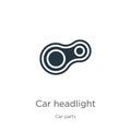 Car headlight icon vector. Trendy flat car headlight icon from car parts collection isolated on white background. Vector Royalty Free Stock Photo