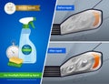 Car Headlight Restoration Kit Royalty Free Stock Photo
