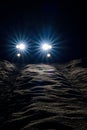 Car headlights close up included with light. Royalty Free Stock Photo
