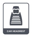 car headrest icon in trendy design style. car headrest icon isolated on white background. car headrest vector icon simple and