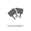 car headrest icon. Trendy car headrest logo concept on white background from car parts collection