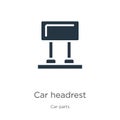 Car headrest icon vector. Trendy flat car headrest icon from car parts collection isolated on white background. Vector