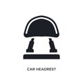 car headrest isolated icon. simple element illustration from car parts concept icons. car headrest editable logo sign symbol