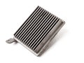 Car heater fan speed regulator on white isolated background. Catalog of spare parts for vehicles Royalty Free Stock Photo