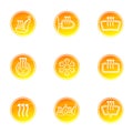Car heating icons