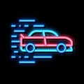 Car High Speed neon glow icon illustration Royalty Free Stock Photo