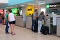 Car hire counters at airport