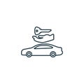 Car hire icon. Monochrome simple sign from airport elements collection. Car hire icon for logo, templates, web design