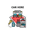 Car Hire Service Vector Concept Color Illustration Royalty Free Stock Photo