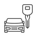 Car Hire vector concept thin line icon or symbol