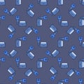 Car Hire vector Rent a Vehicle blue seamless pattern