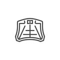 Car hood line icon