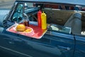 Car hop lunch is ready, Vintage car show