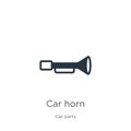 Car horn icon vector. Trendy flat car horn icon from car parts collection isolated on white background. Vector illustration can be Royalty Free Stock Photo