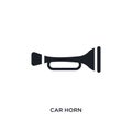 car horn isolated icon. simple element illustration from car parts concept icons. car horn editable logo sign symbol design on Royalty Free Stock Photo